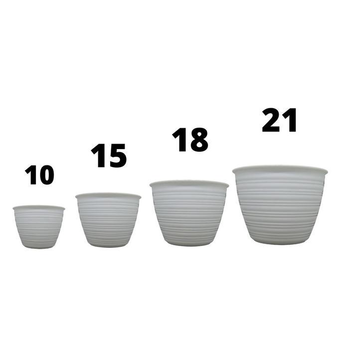 Mirai Pot Tanaman Hias Motif Tawon Putih/Pot Tanaman/pot hias/diameter pot 20 cm asli akurat dan pas