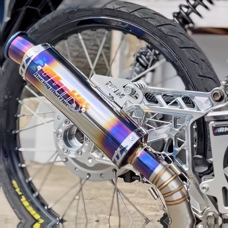 KNALPOT MOTOR model non samlong blue leheran full stainles vario pcx 160 aerox nmax click mio amuore