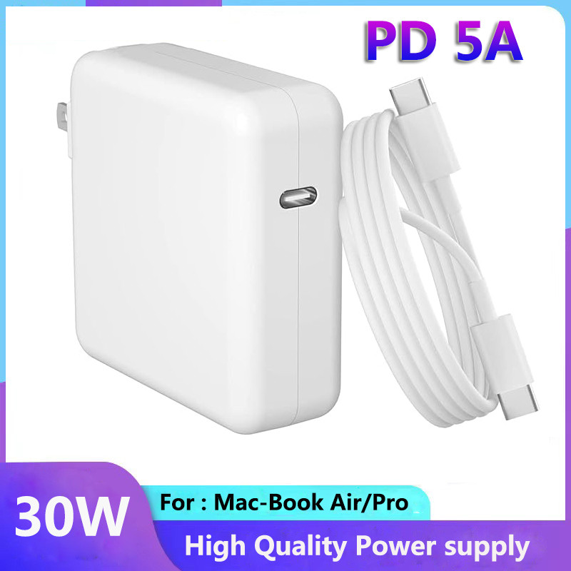 30W PD USB-C Power MagSaf*1 2 Adapter Laptop Notebook Fast arger For Apple Macbook 12'' Air 13'' M1 