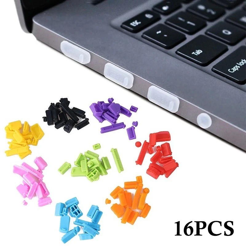 Anti-dust Plug Notebook Universal Anti Dust Plug 16Pcs Laptop Cover Protective Stopper Dust Plug Usb