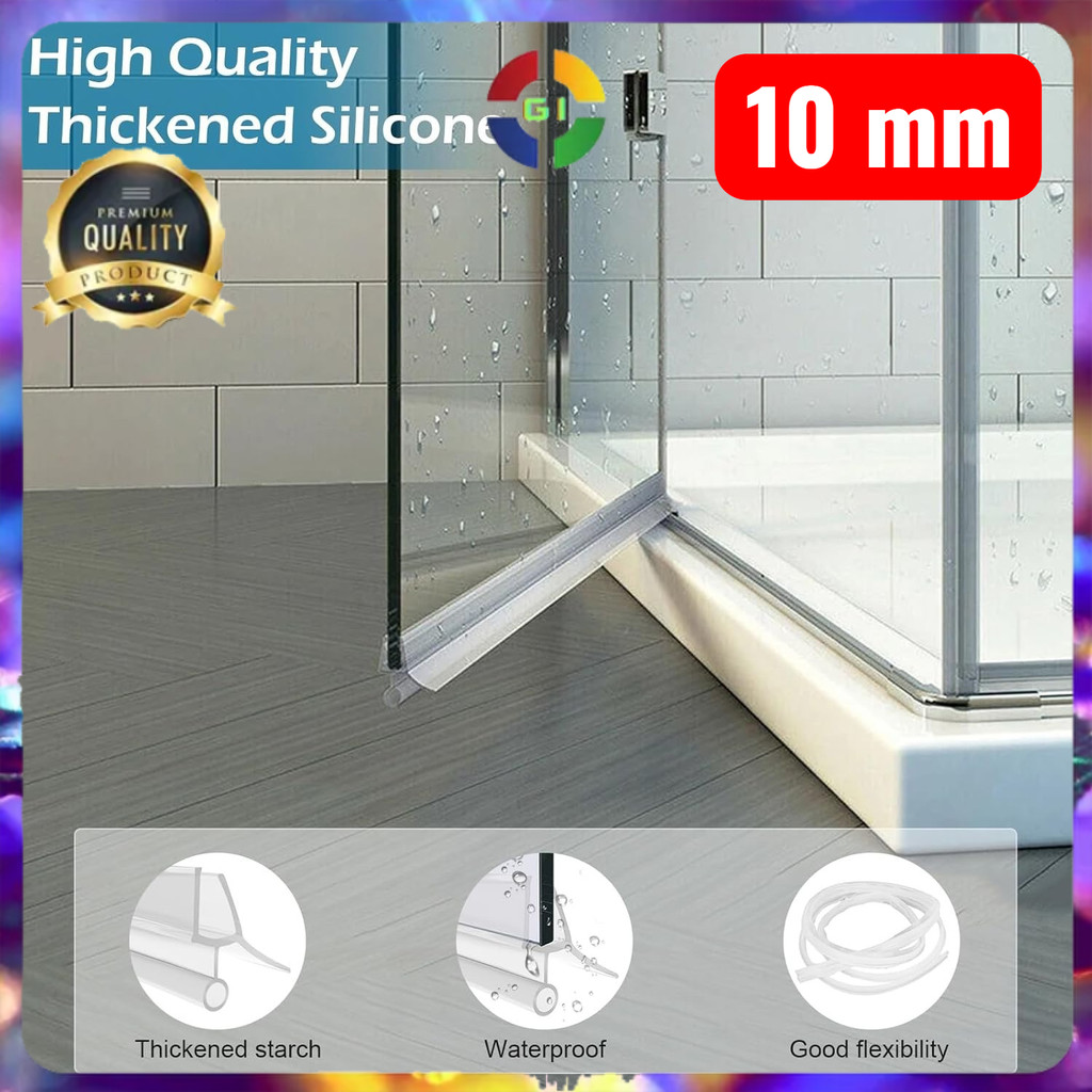 (GI) Lis Seal Strip Penutup Celah Pintu Kaca Kamar Mandi PVC 50cm