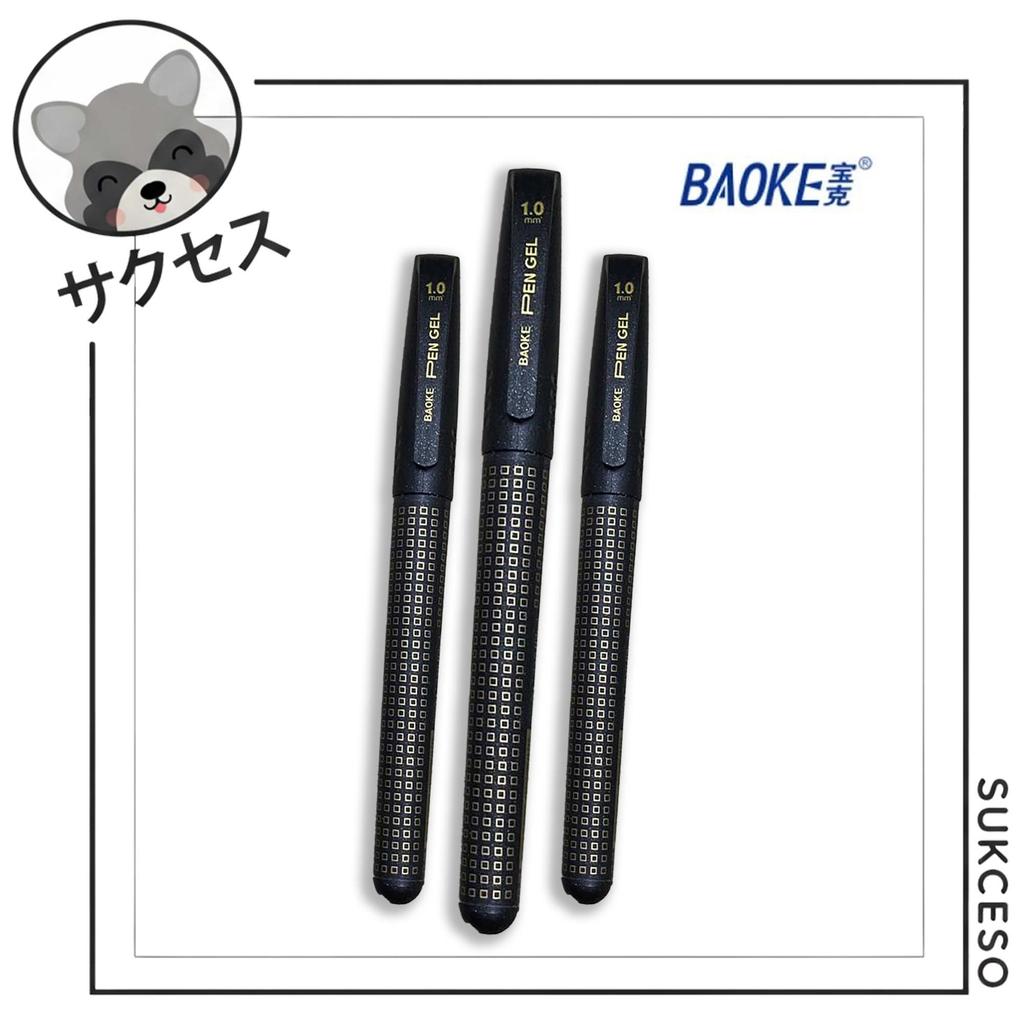 BAOKE PC5298 Gel Pen (1,0mm) Indonesian – Hitam | Pulpen BaoKe PC5298