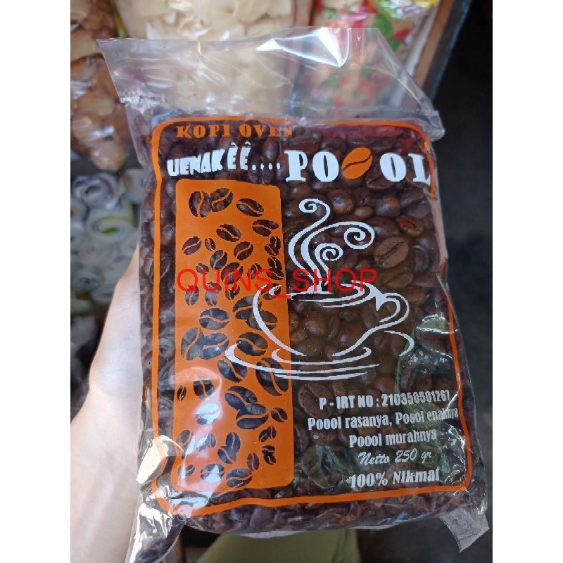 Biji Kopi Pool / Biji Kopi Oven 250gram / Biji Kopi Sangrai / Biji Kopi Matang / Biji Kopi Robusta /