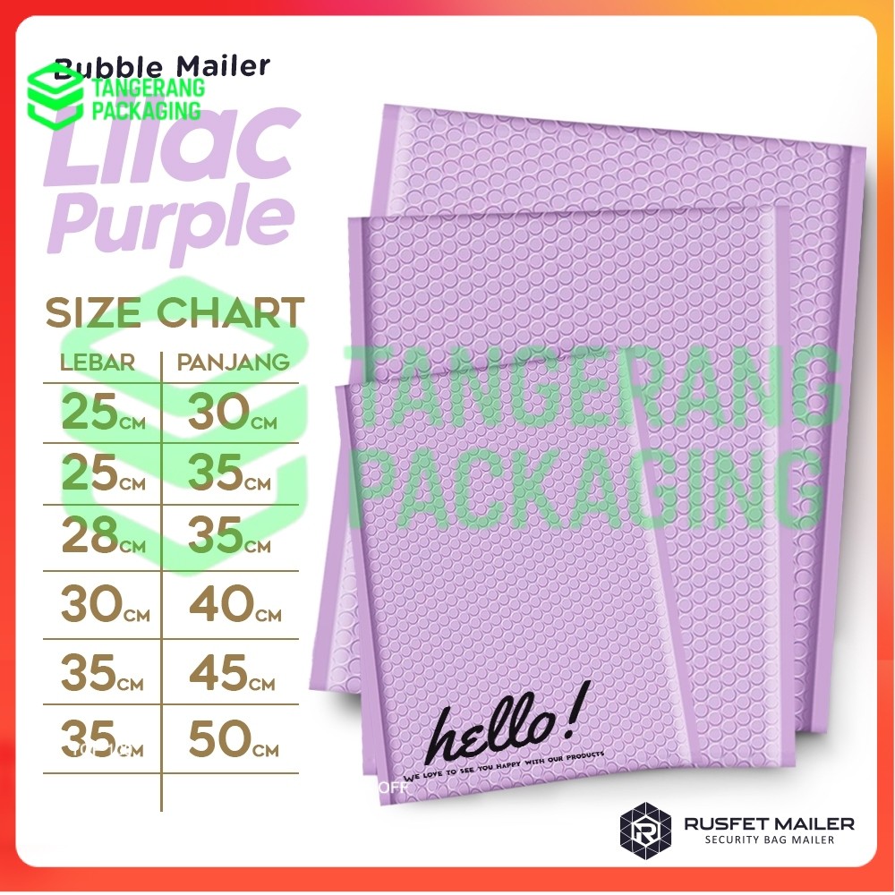 Amplop Bubble Mailer Envelope Bubble Lilac Purple Bubble Packing Murah