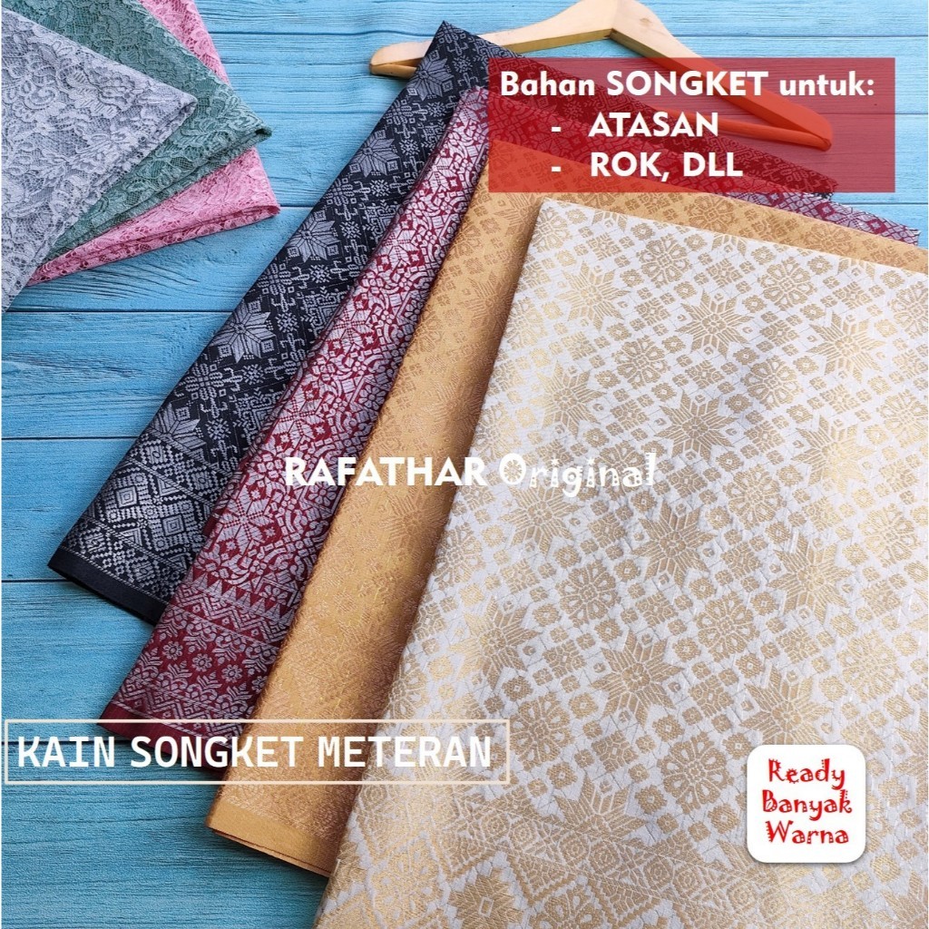 KAIN SONGKET PALEMBANG SONGKET METERAN KAIN SONGKET METERAN BAKAL ROK SONGKET KAIN TENUN SONGKET BAH