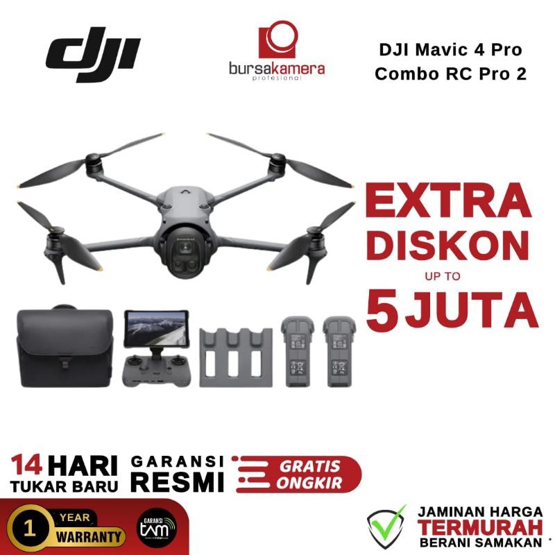 Dji Mavic 4 Pro Basic / Combo (RC 2) / Combo RC Pro 2 Drone Garansi resmi