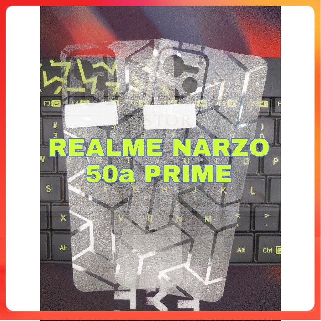 Skin Carbon Realme Narzo 50a Prime Back Skin OPTIMUS Garskin Carbon Pelindung Belakang Handphone Ant