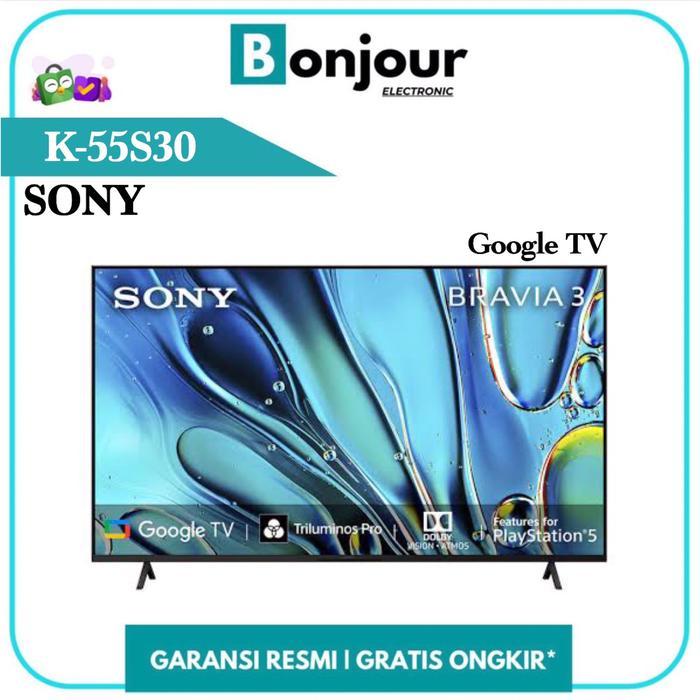 TV Sony Bravia 3 K-55S30 55 Inch Google TV Sony 55S30 4K HDR 55 Inci Sony S30