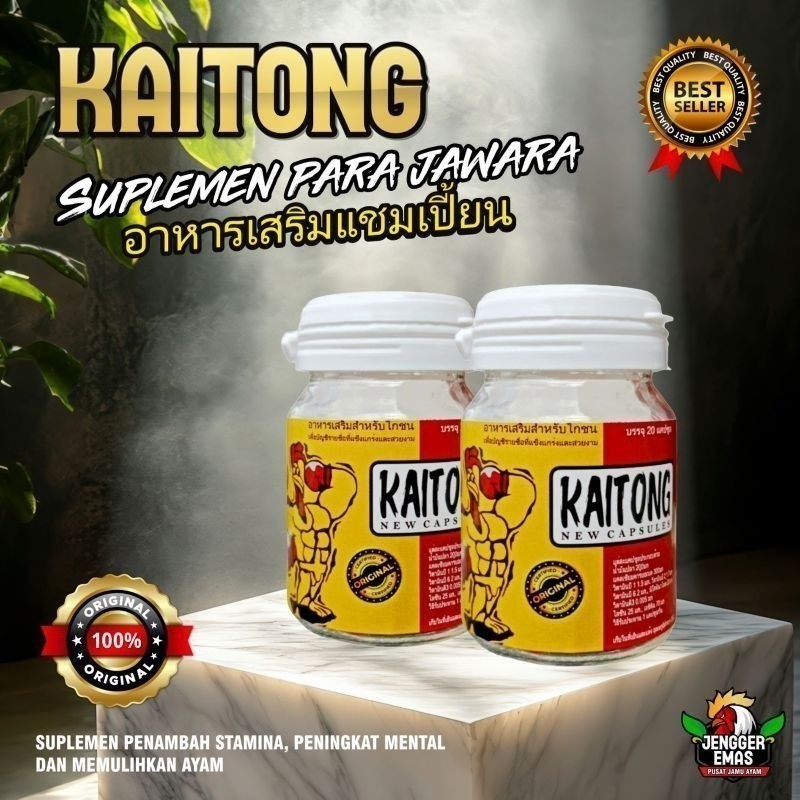 50 Kapsul - kaitong isi  vitamin Ayam untuk Stamina dan Tenaga Otot Ayam Bangkok Petarung Original  