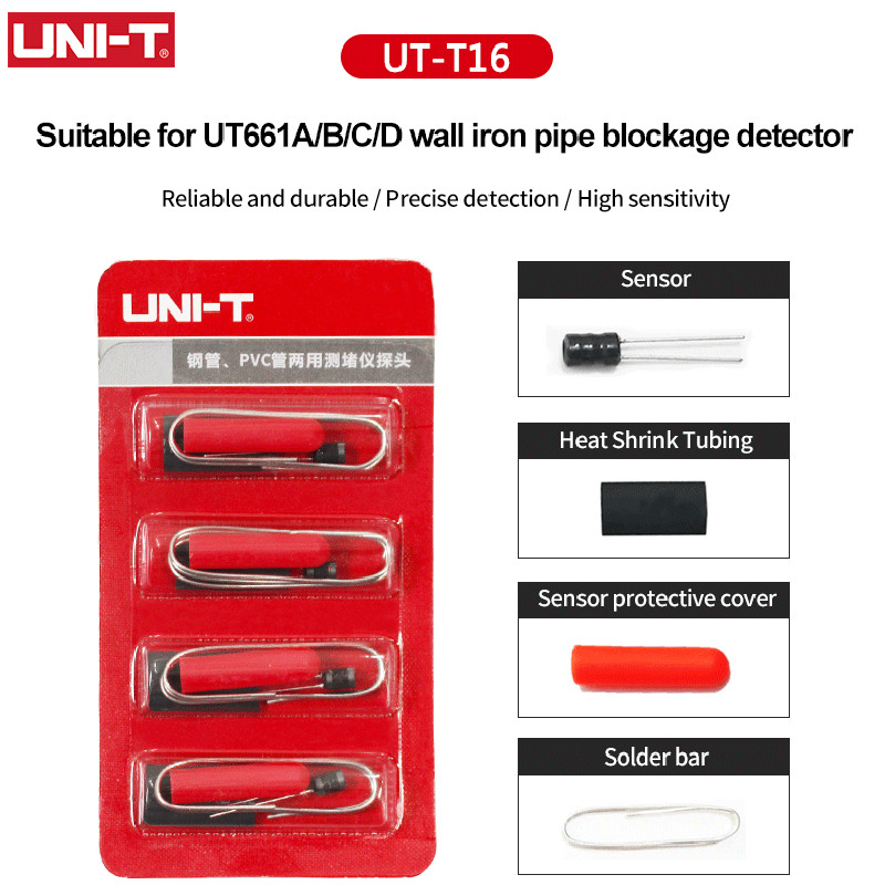 UNI-T UT-T16 Wall Iron Pipe Blockage Detector Transmitter Probe Accessory Kit Suitable For UT661A UT