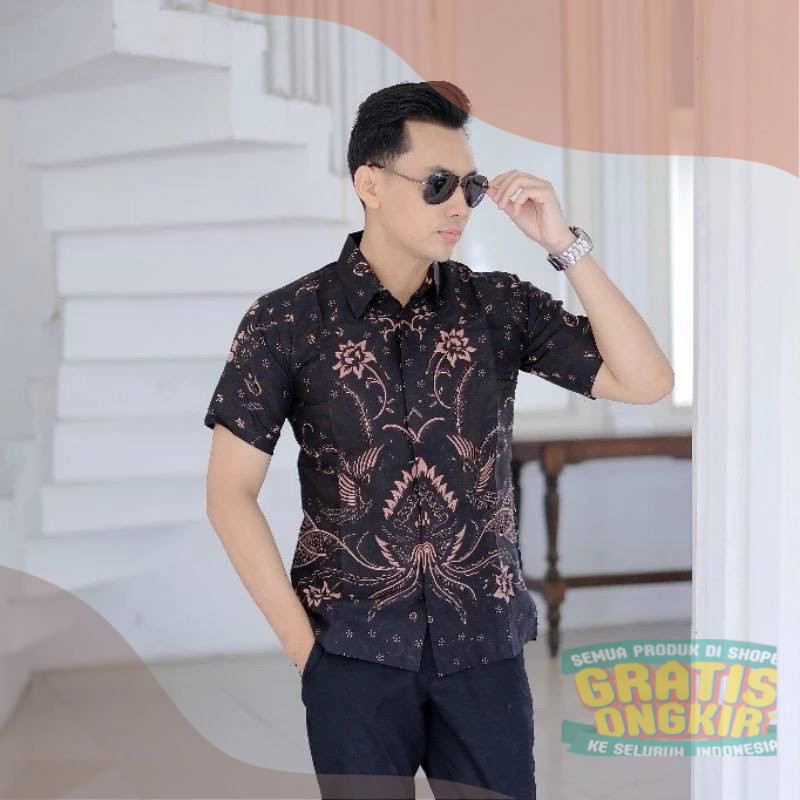 Baju Batik Pria Murah Hem Batik Pria Kemeja Batik Pria Lengan Pendek Batik Pekalongan Baju Batik Pri