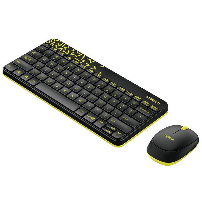 Logitech MK240 Wireless Keyboard dan Mouse - Black