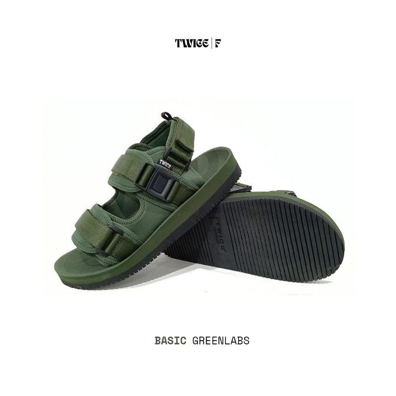 Custom TradeMark | TWICE BASIC GREENLABS | Sandal Outdoor Unisex | Sandal Gunung Modern | Sandal Pri