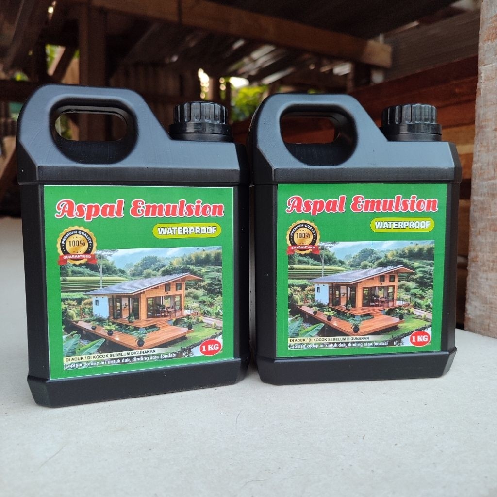 Aspal Emulsion Waterproof 1KG – Cat Pelapis Anti Bocor Dak, Atap & Beton