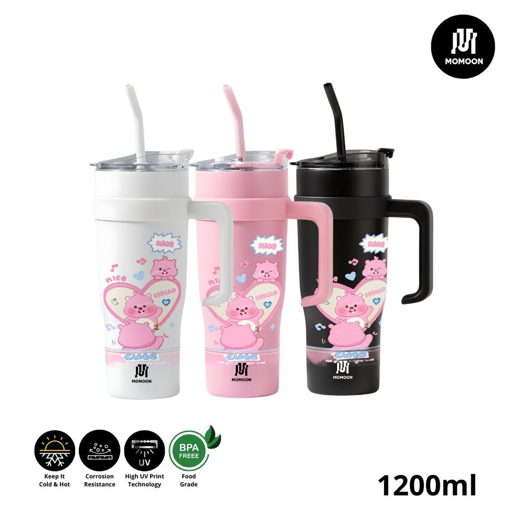 Tumbler Stainless Steel 304 Kapasitas 1200ml ZANMANG LOOPY Karakter Loopy Kucing Food Grade BPA Free