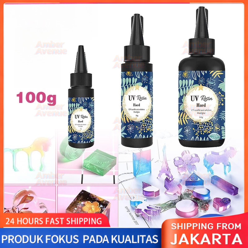 100g Resin Uv Bening / Resin Uv Hard / Lem Uv Resin Hard / Resin Ultraviolet Untuk Craft
