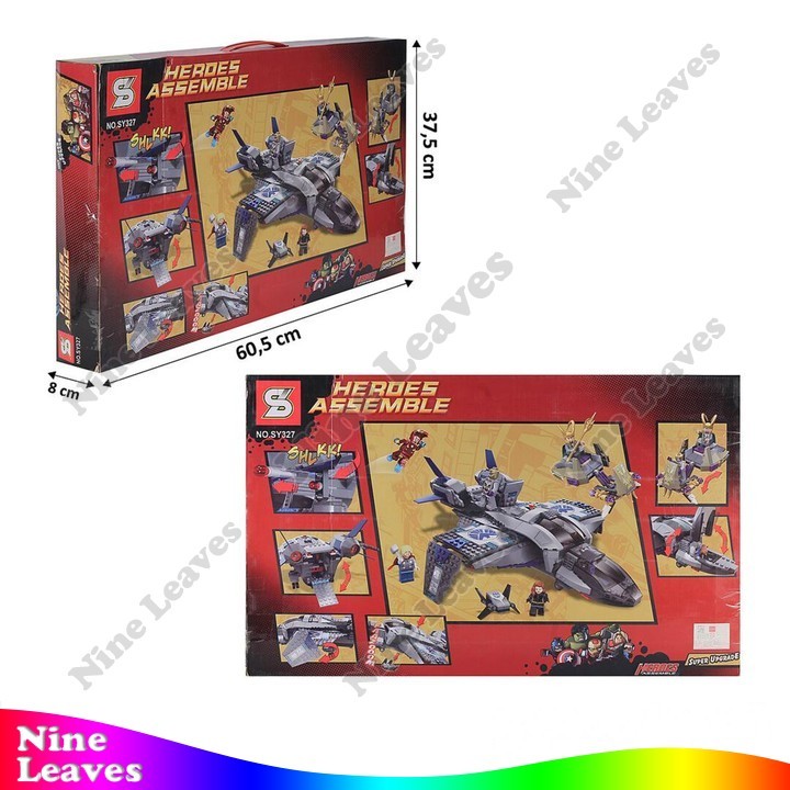 Mainan Anak Mini Block Pesawat Avengers Set SY Heroes Assemble