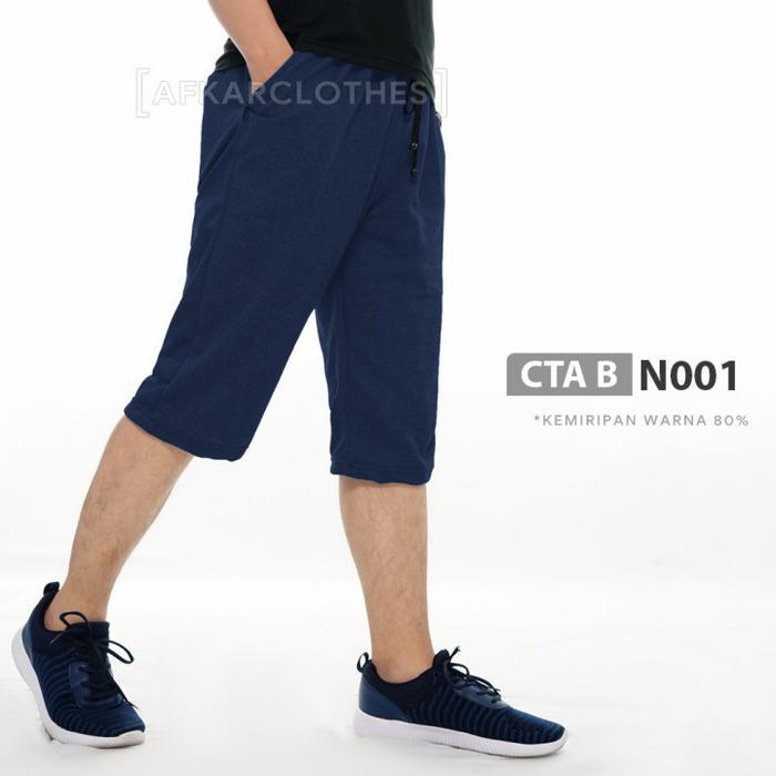 celana pendek pria olahraga Muslim Afkar - Biru, M