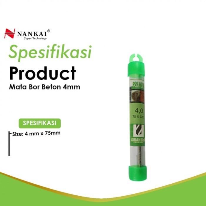 nankai mata bor beton 4 - 12 mm mata bor joran drill nankai mata bor beton joran