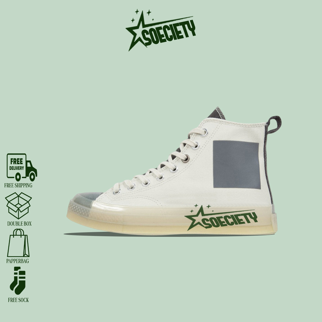 Sepatu Sneakers Converse A Cold Wall Acw X  All Star 70s HI Silver  Birch Steel Grey BNIB Unisex