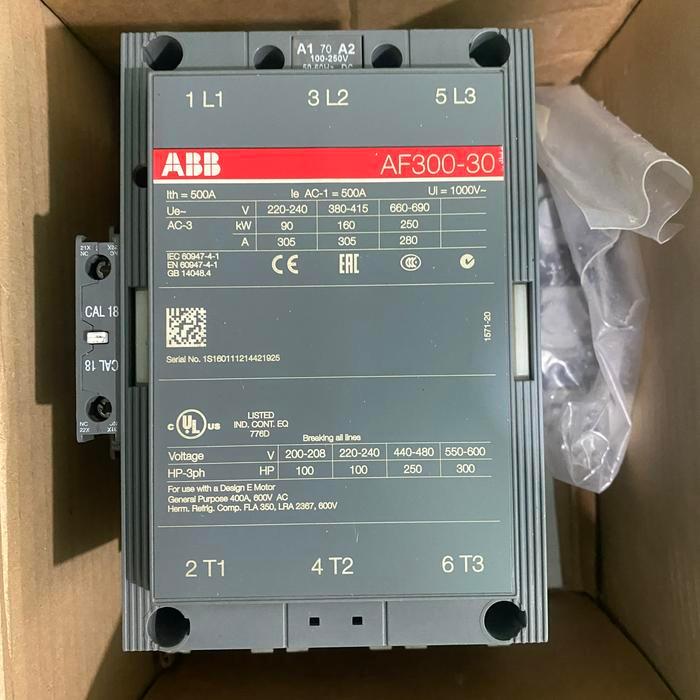 KONTAKTOR AF300-30 500A 3P 110-240VAC/DC ABB