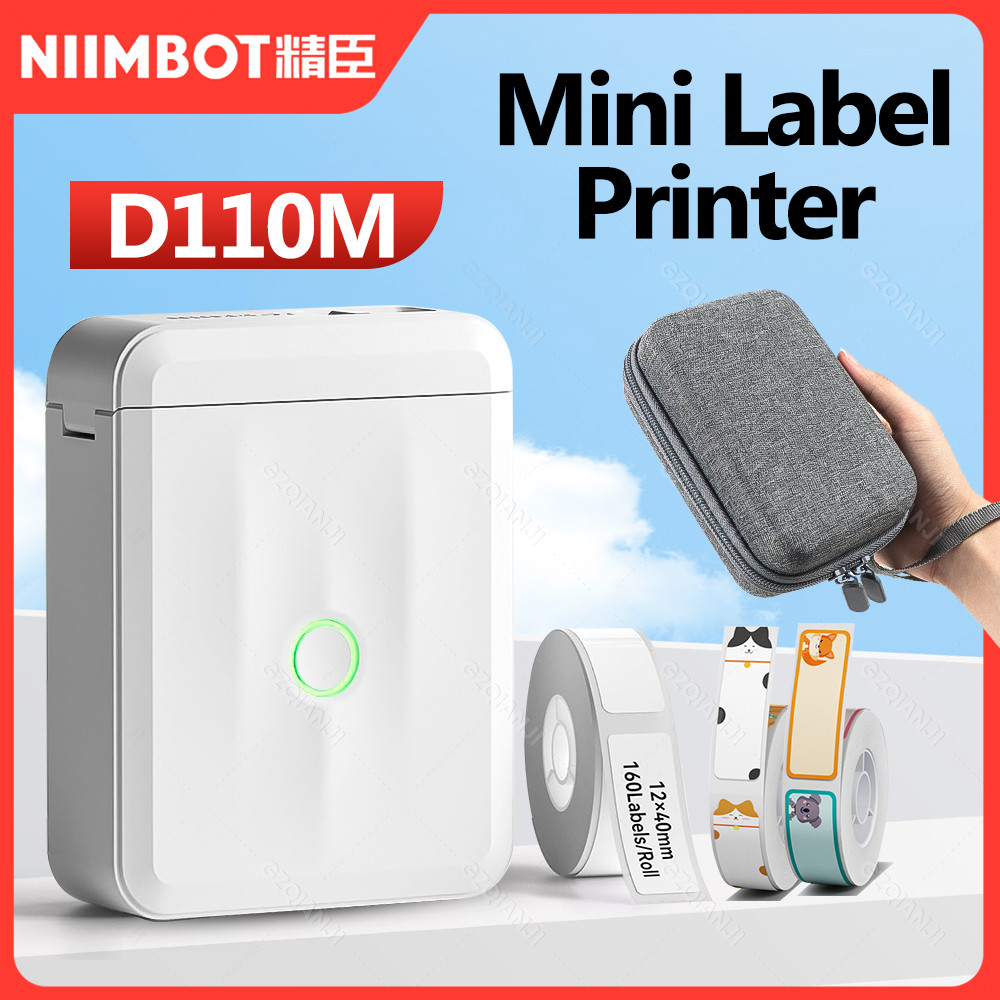 D110M Niimbot Label Thermal Sticker Printer Wireless Bluetooth Portable Mini Maine Barcode Code UV T