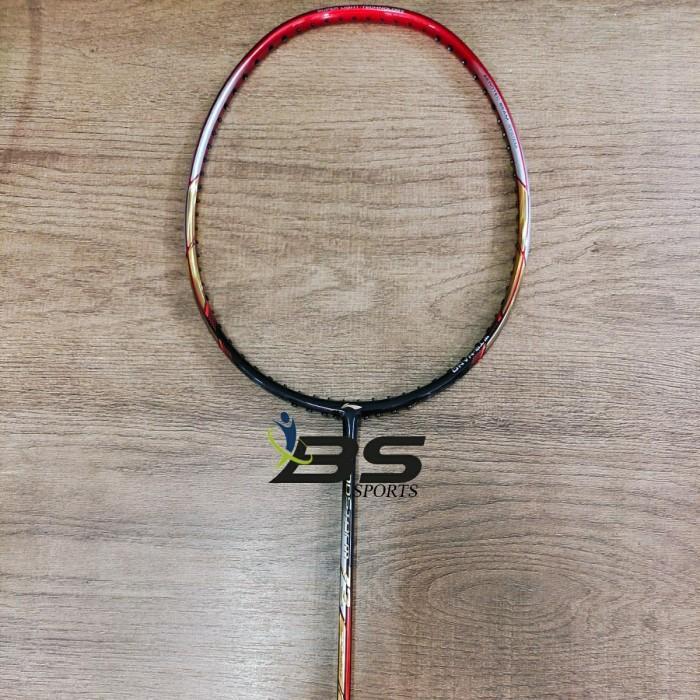 (Bagus Sport) RAKET BADMINTON RAKET LINING WINDSTORM 72 ORIGINAL - Metallic Red, Tas + Raket