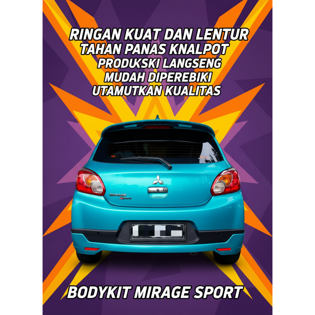 bodikit bodykit mirage sport bodikit mirage body kit mitsubishi mirage 2012-2015
