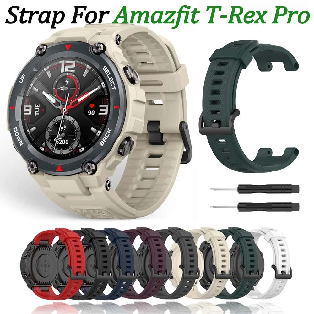 Replacement Strap For Amazfit T-Rex Strap Silicone Watband For Amazfit T-Rex/T-Rex Pro Strap With To