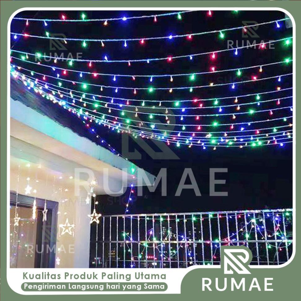 RUMAE Lampu Tumblr LED Kawat RGB Warna Warni Lampu Hias Dekorasi Natal Agustusan String Light Panjan
