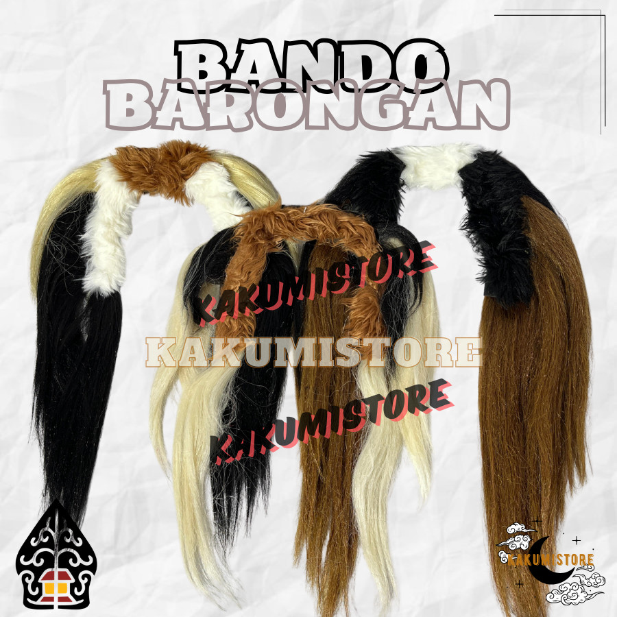 Bando Barongan Rambut Sintetis Rambut Barongan Pentas