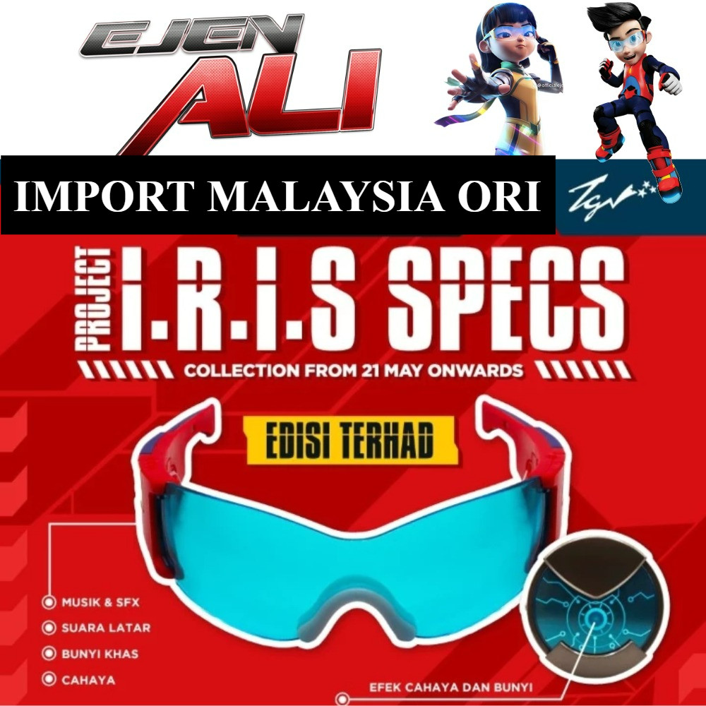 SET 2in1 Alat program I.R.I.S IRIS SPECS Kacamata EJEN ALI ALICIA TGV Exclusive Limited Edition 2025