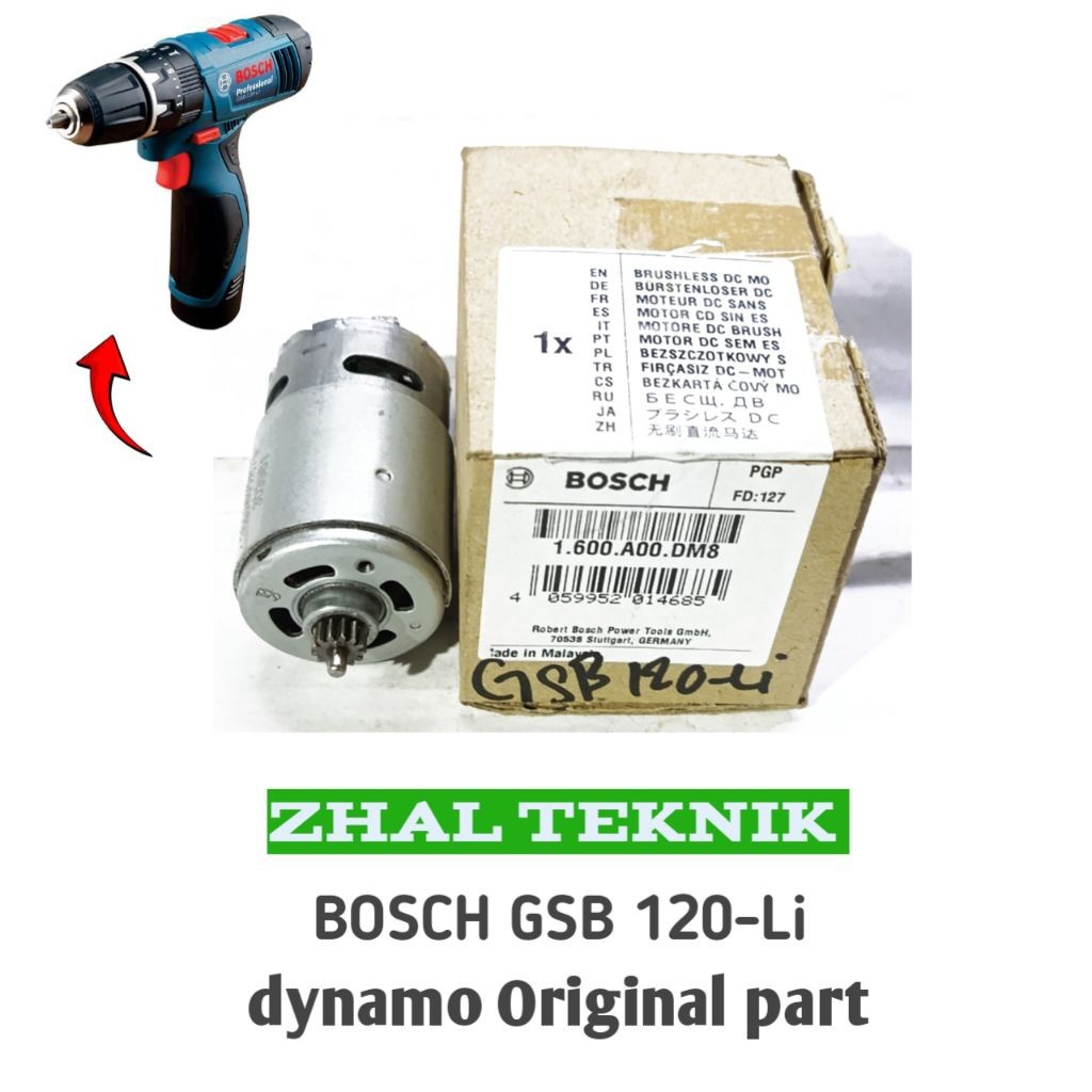 Dynamo Untuk Bosch GSB 120-Li Mesin Bor Cas Cordles 12v Original Part