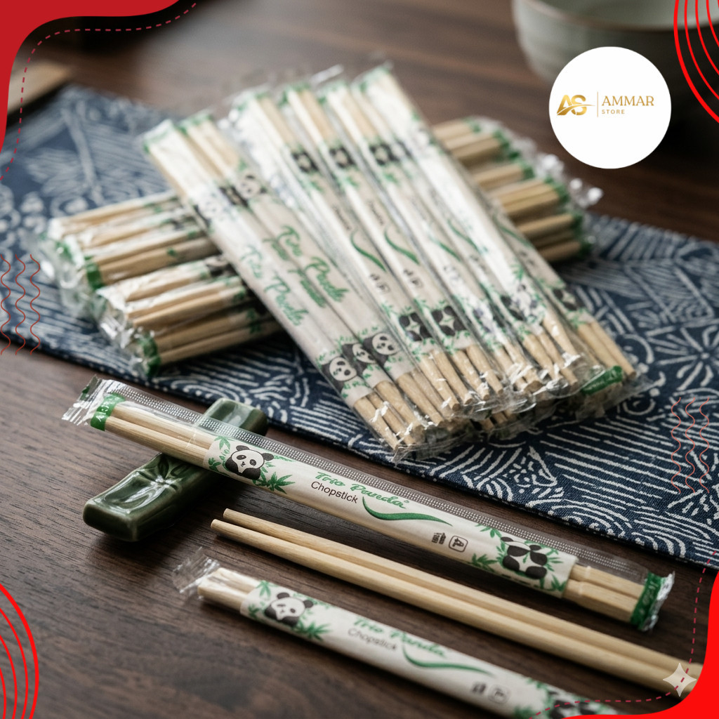 SUMPIT BAMBU HIGIENIS PANDA | SUMPIT BAMBU 1 PACK ISI 50 PASANG