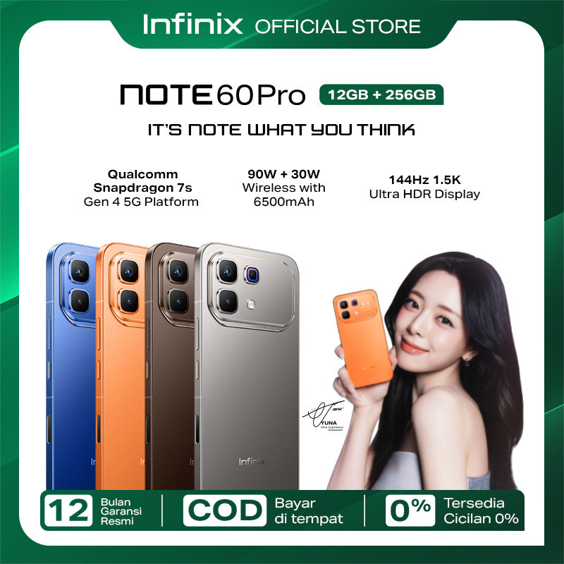 Infinix Note 60 Pro 12/256GB - Up to 24GB Extended RAM - Snapdragon 7s Gen 4 - 6.78” 1.5K Amoled - 50MP - 6500 mAh - 90W Charging - NFC