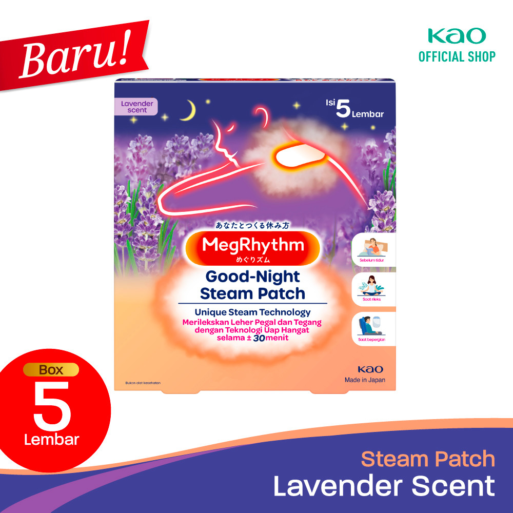 MegRhythm Good-Night Steam Patch Relax Lavender Scent 5s - Relaksasi