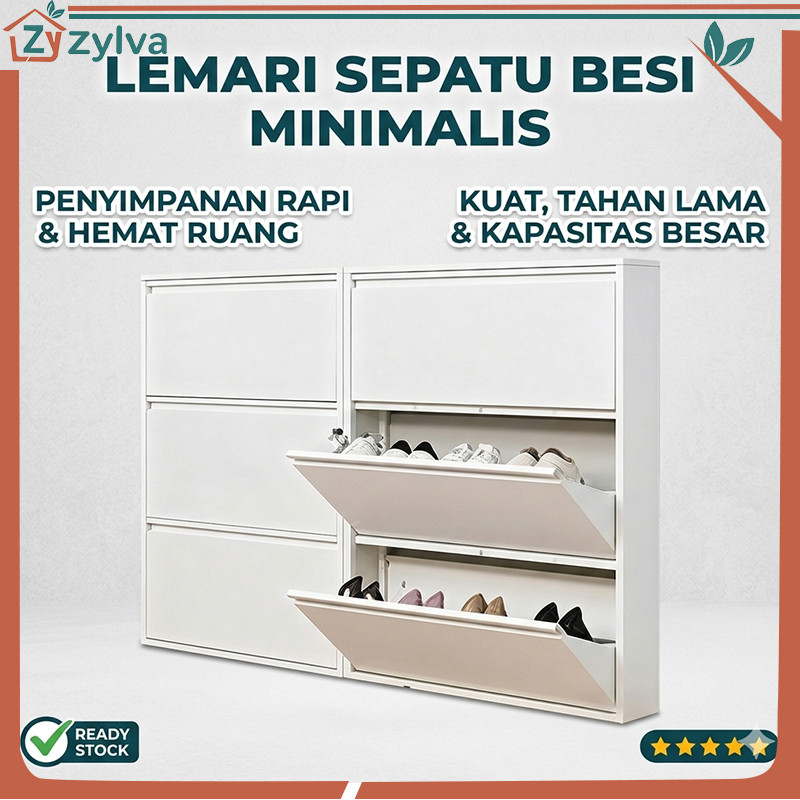 RAK SEPATU BESI LEMARI SEPATU SUSUN TERTUTUP RAK SEPATU BESI KUAT TEBAL RAK SEPATU TERTUTUP BESI