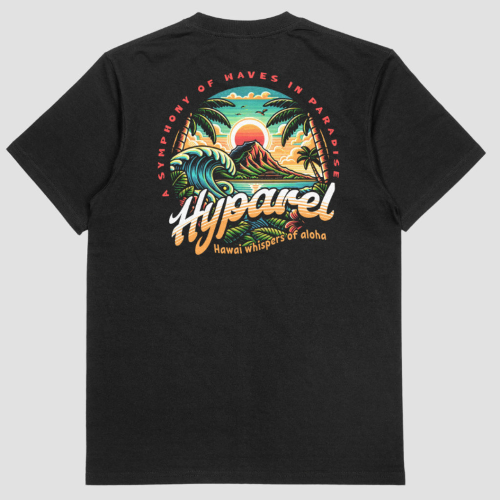 Baju kaos pria distro original 100% - Hawai aloha - Katun - Hyparel
