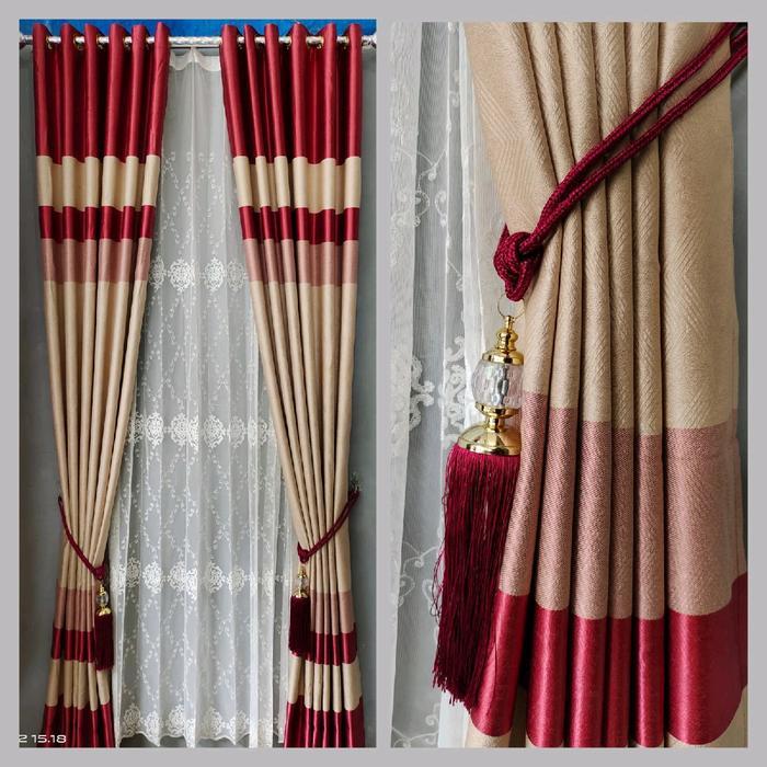 dijual_[1 LEMBAR]GORDEN HORDEN PELANGI BLUDRU SALE - MERAH - GOLD