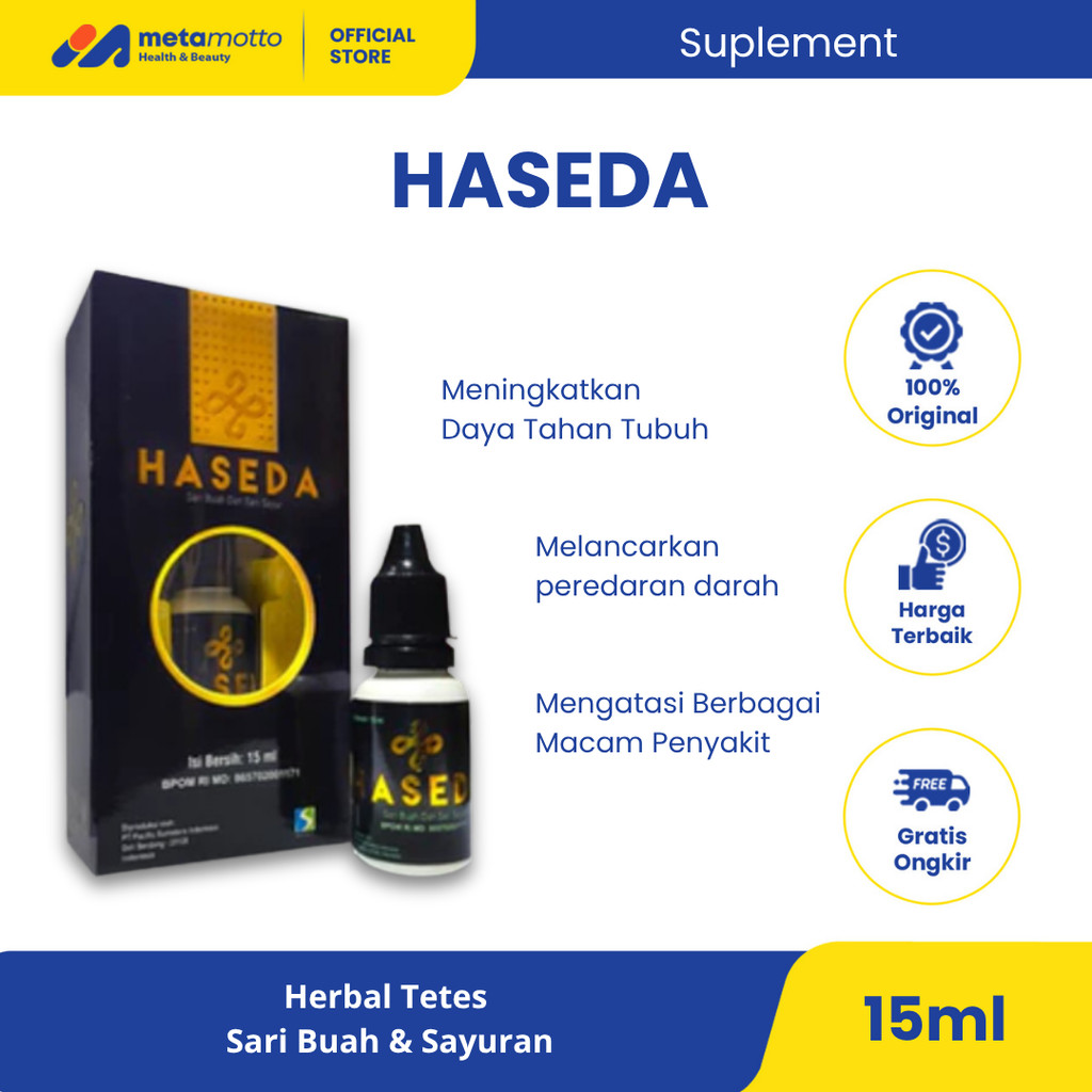 HASEDA HERBAL TETES EKSTRAK SARI BUAH DAN SAYURAN ORIGINAL 100% - Metamotto Marelan