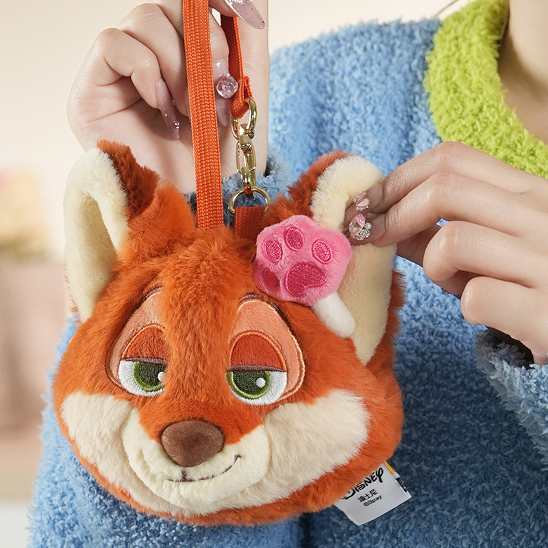 sney Zootopia Judy Nick Leopard Officer Wallet Earphone Portable Mini Key Bag Cute Cartoon Plush Coi