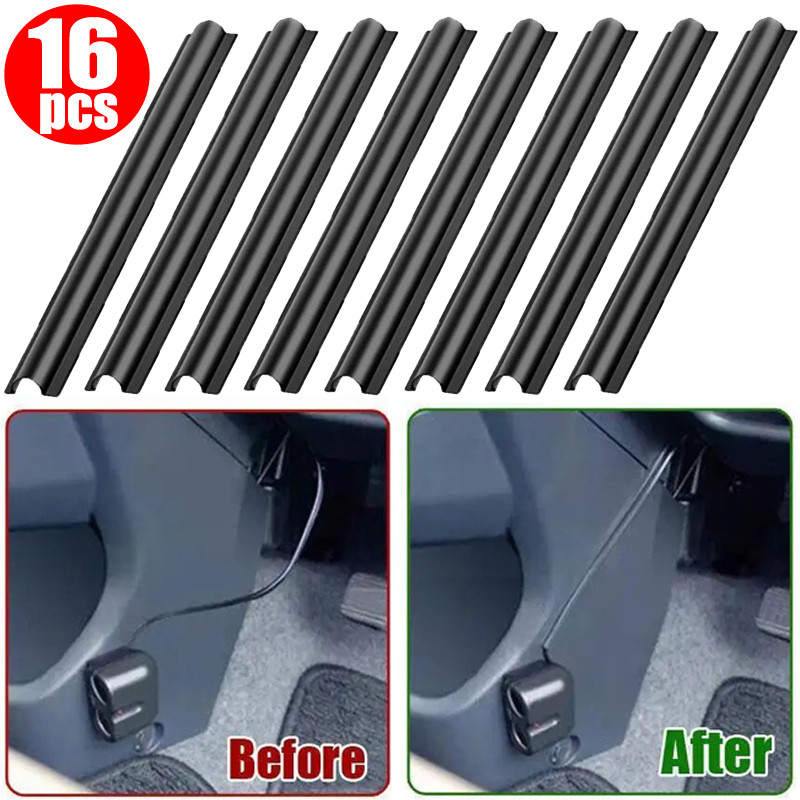 16/4pcs Penutup Kabel Mobil Tersembunyi, Pelindung Kabel Mobil, Penutup Pelindung Kabel Data Interio