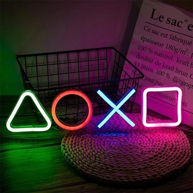 Lampu Neon Sign Neon Flex Model Game Model PS Gaming Dekorasi Kamar