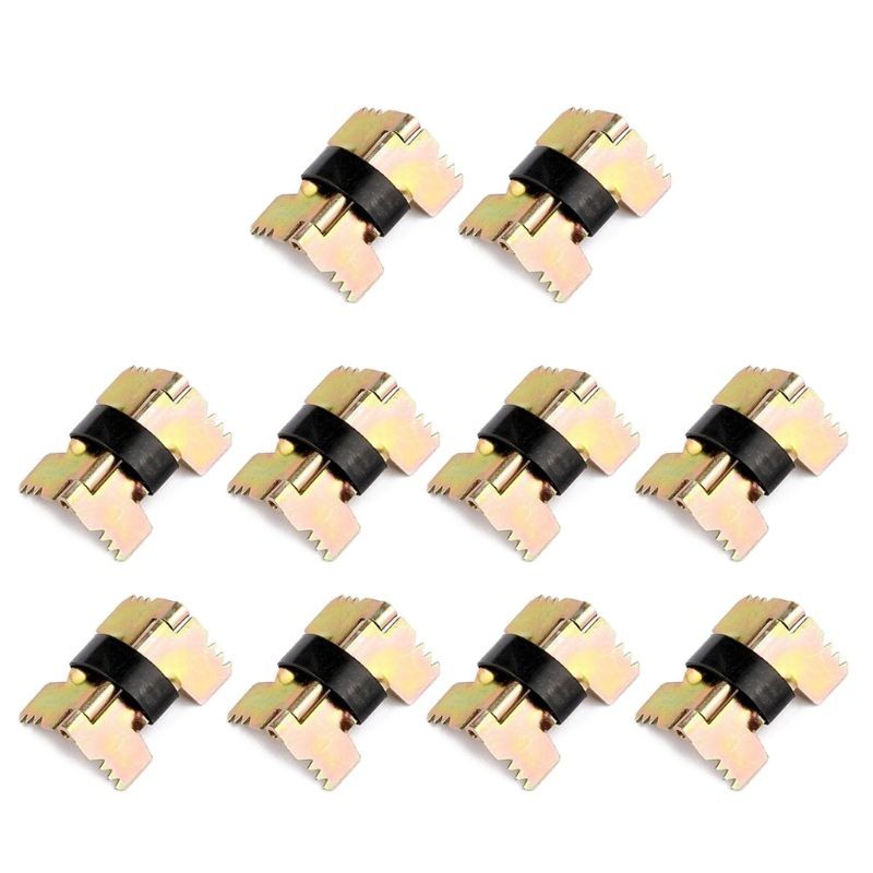 10 Potongan Lipat Engsel Kacamata Logam Untuk Case Bracket Self-locking Spring Engsel Kotak Perhiasa