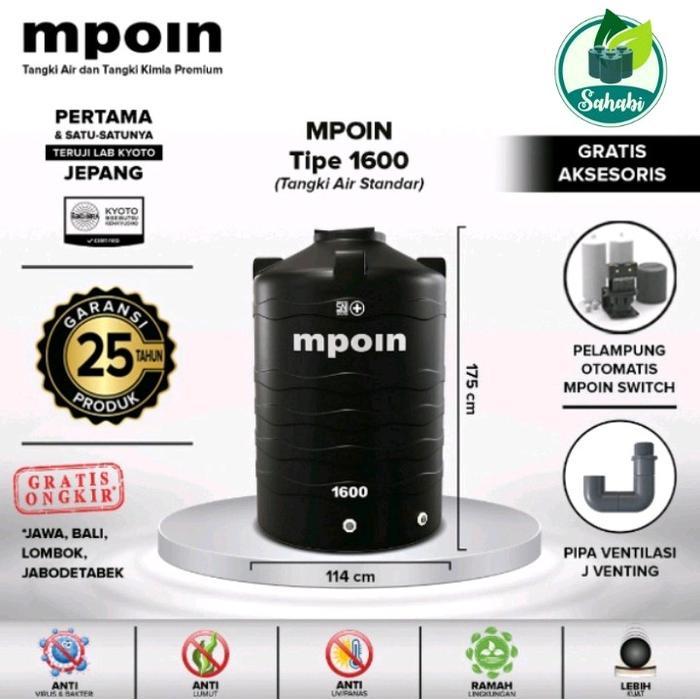 Tandon Air /Toren Air /Tangki Air Mpoin Plus Wave 1600 Liter Invoice