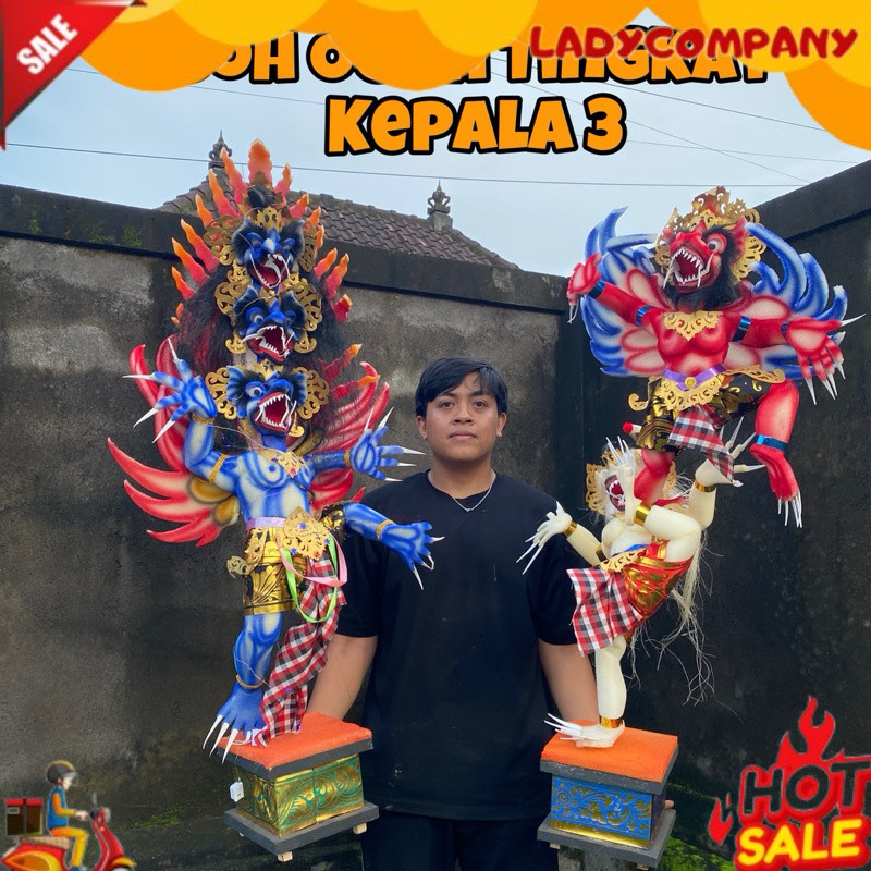 Ogoh Ogoh Jumbo Tingkat & Kepala 3 Ukuran 1 Meter Jumbo - Ogoh Ogoh Jumbo - Ogoh Ogoh Ganesha - Ogoh