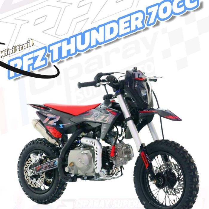 Motor Mini trail RFZ THUNDER 70CC 4TAK MATIC (Motor mainan) Mesin - Merah
