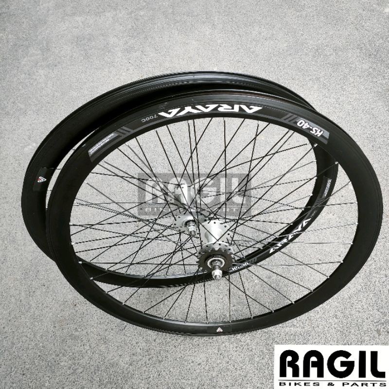Paling dicari Termurah WHEELSET SEPEDA 700C 700 C ARAYA KS40 VELG RIM RIMS DOUBLE WALL ALLOY HUB FRE
