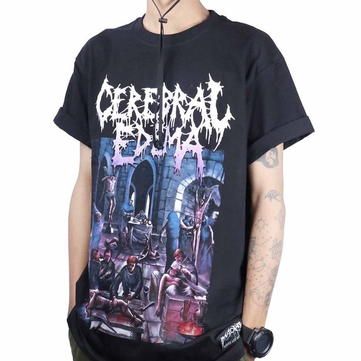 Original  Cerebral Edema - Fatal Murder Tshirt Kaos Pria