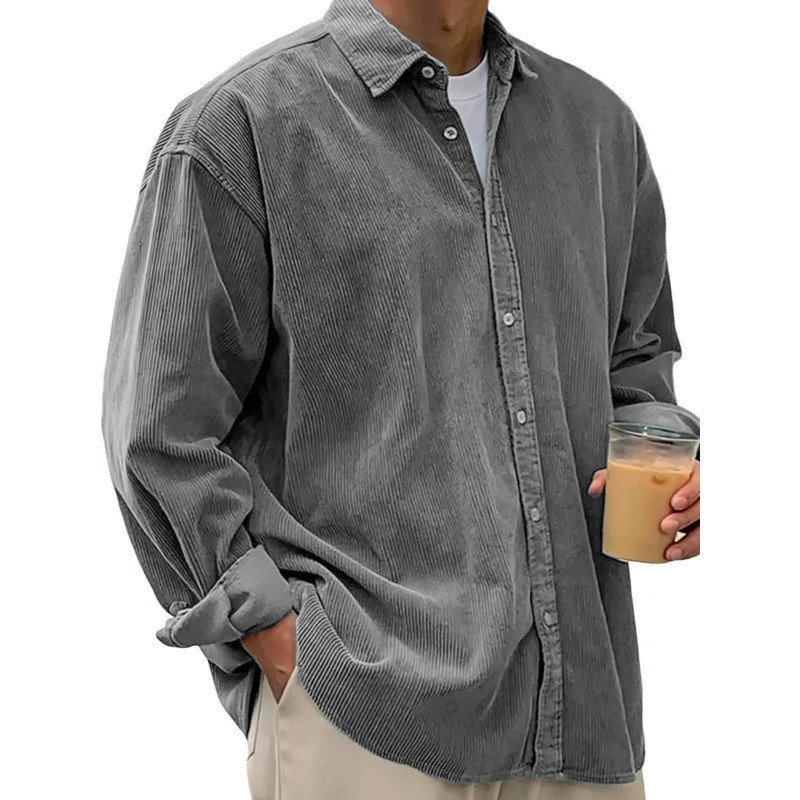 Casual loose Corduroy Shirt for Men